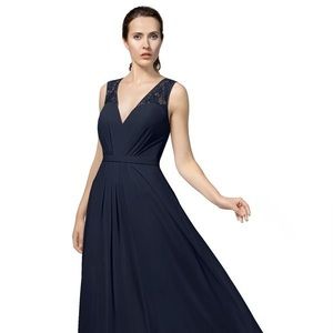 NWT Azazie Aviva dress in Dark Navy